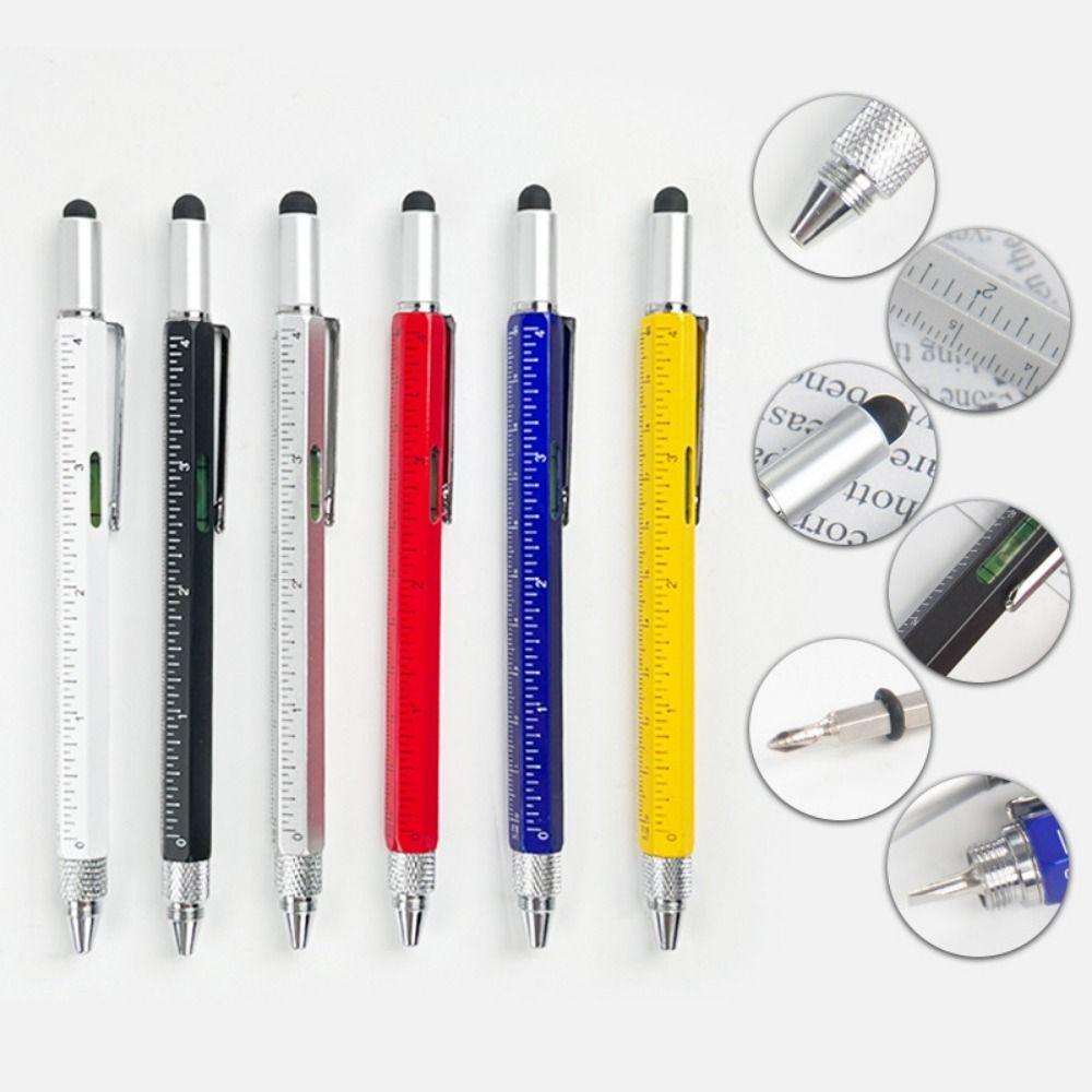 Metal Construction Multi-tool Pen Refillable Ballpoint Multifunctional Pen Engineering Work