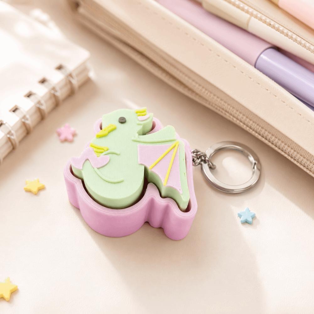 Creative Special Shape Keycap Pendant 3D Printed Decompression Button Toy School Bag