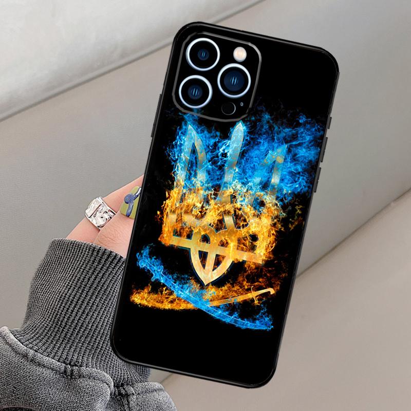 Ukraine Flag Phone Case For iPhone 17 Pro Max 16 15 13 12 11 14 Pro Max Plus Mini 16e 17 Air Funda Cover