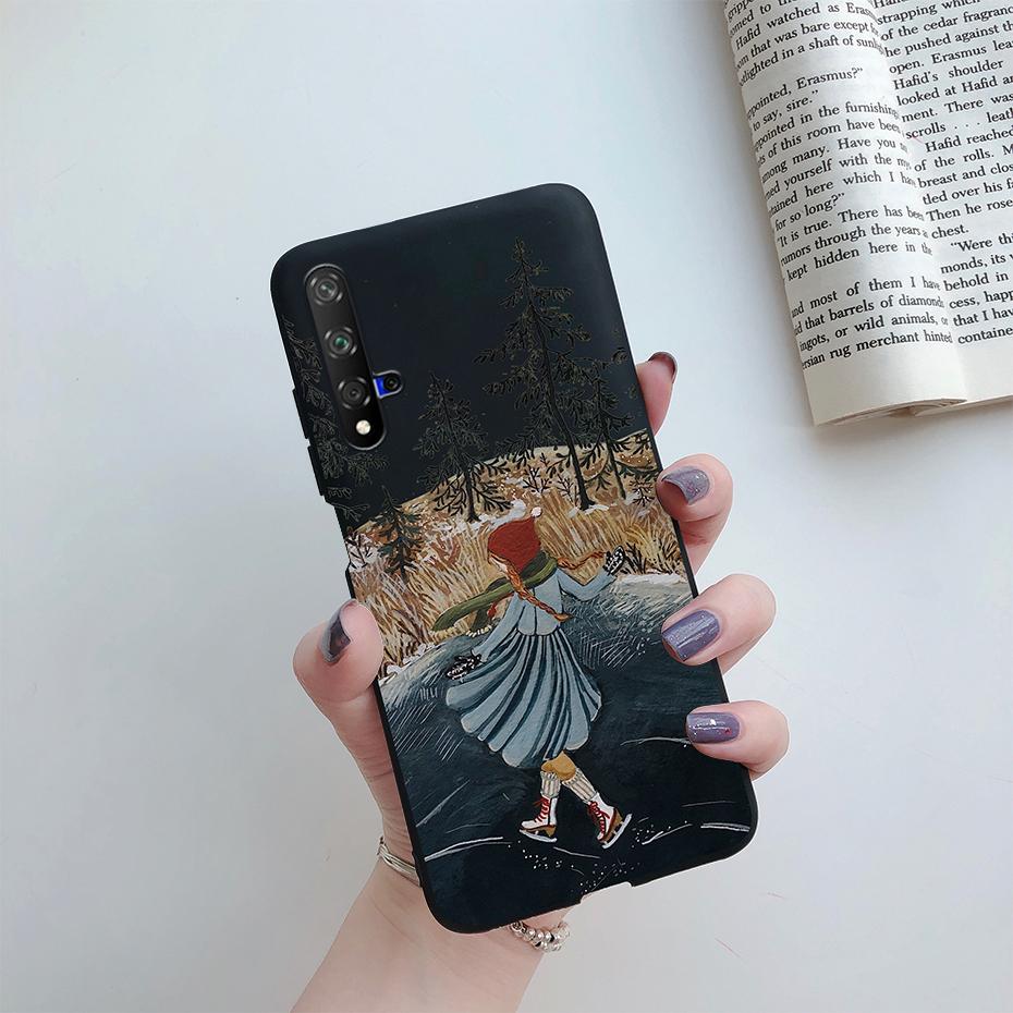 For Honor 20 Case For Honor 20 Pro YAL-AL10 Cover Cute Cat Cartoon Painted Phone Case For Honor20 20Pro YAL-L21 Soft Bumper Capa
