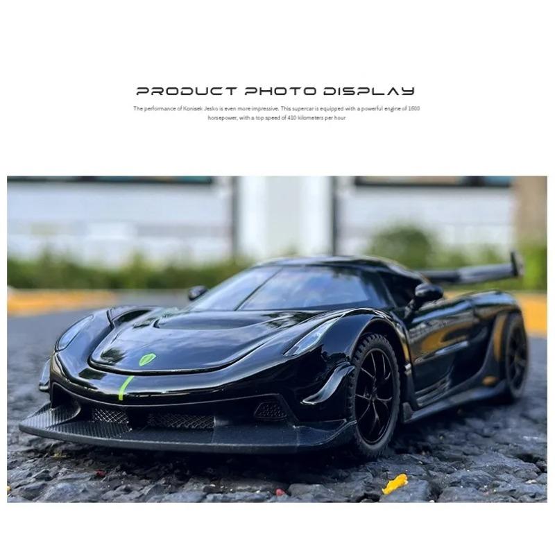 Игрушка Koenigsegg Jesko Supercar масштаба 1/32 литая модель автомобиля из сплава со звуком и светом инерционный детский игрушечный автомобиль коллекционные подарки