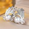 1 Pair Silver Color Butterfly Imitation Pearl Drop Dangle Earrings for Women Bride Wedding Earrings Elegant Fine Jewelry