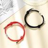 2pcs/ Set Sun Moon Charm Paired Bracelets Adjustable Magnet Bracelet for Couples Red Rope Bracelets Valentine's Day Gifts