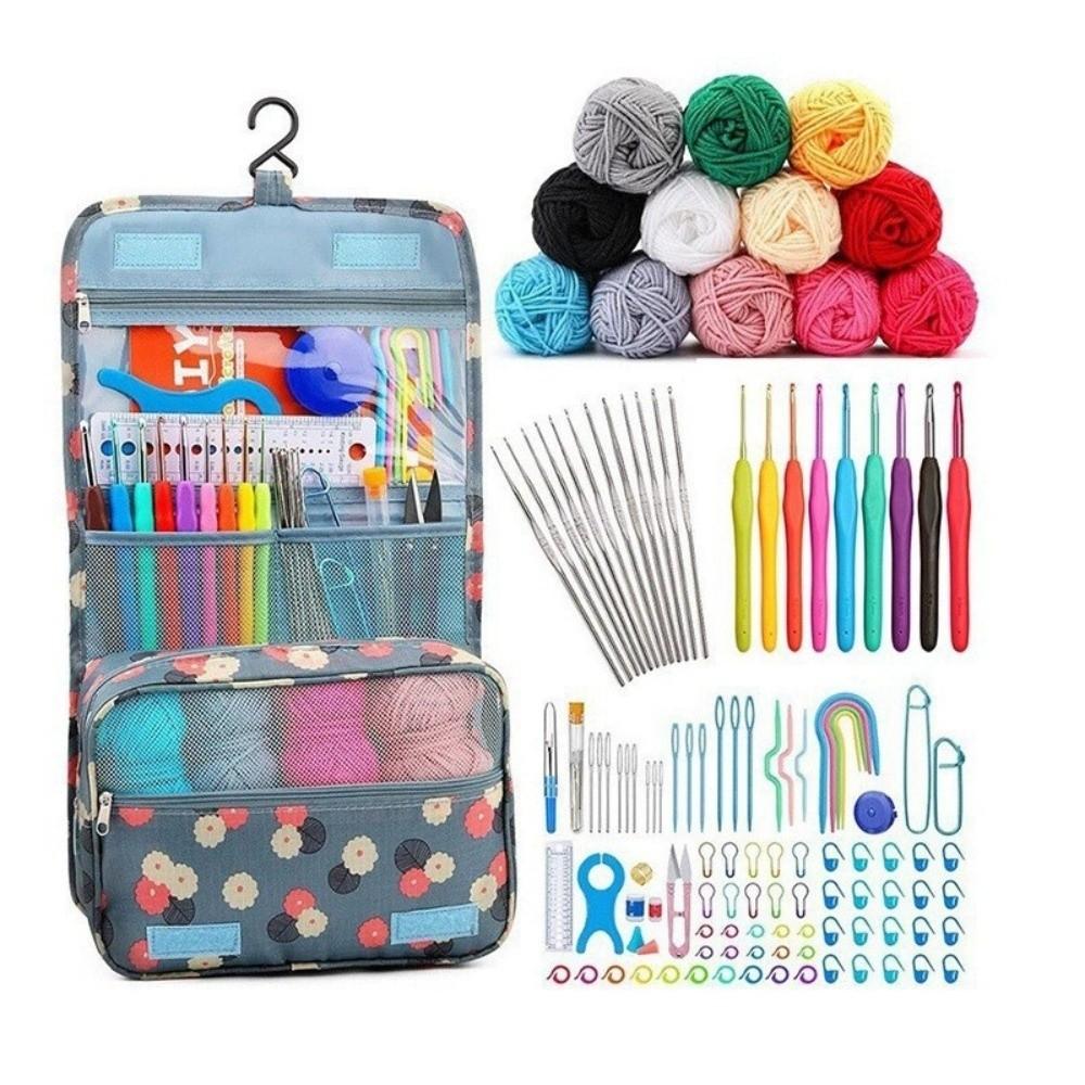 130pcs/set Weaving Accessories Knitting Crochet Hook Set DIY Sewing Tool  Women