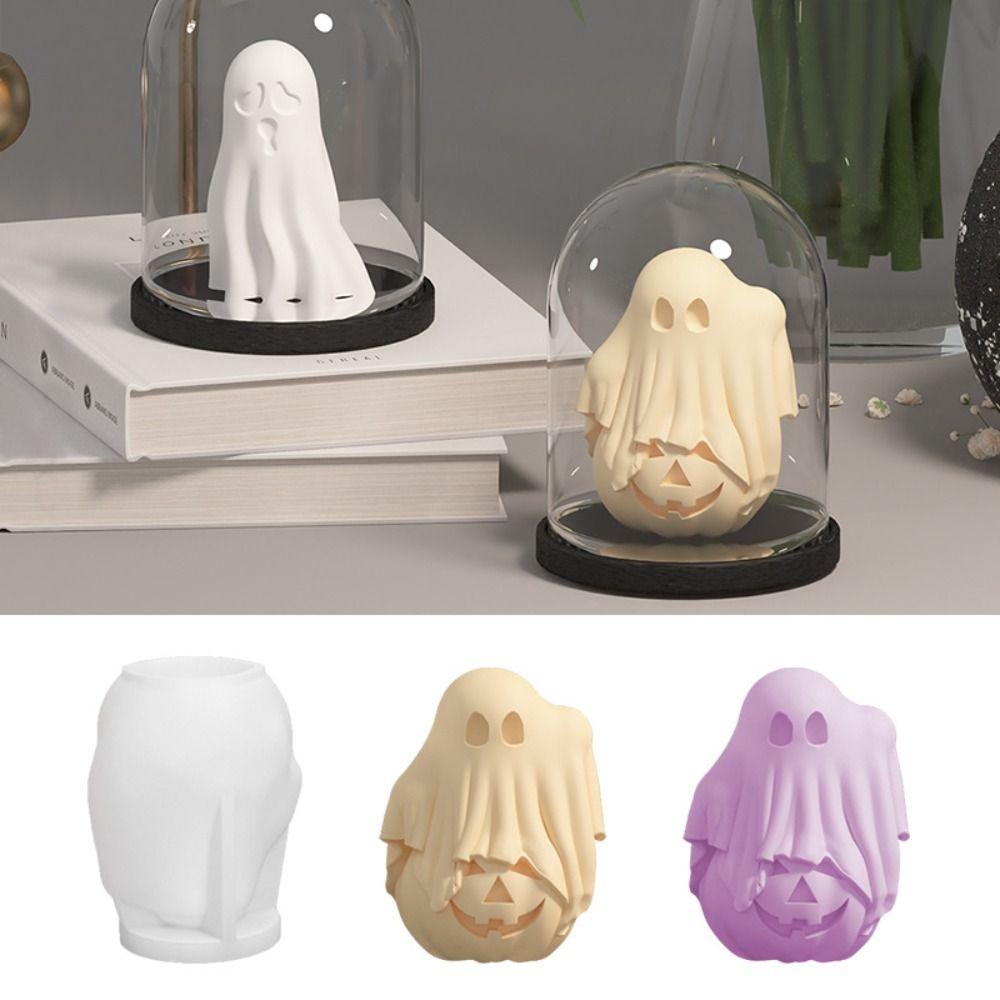 Steric Ghost Candle Mold Silica Gel Halloween DIY Mold Aromatic Candle Candle Mold  Halloween Party