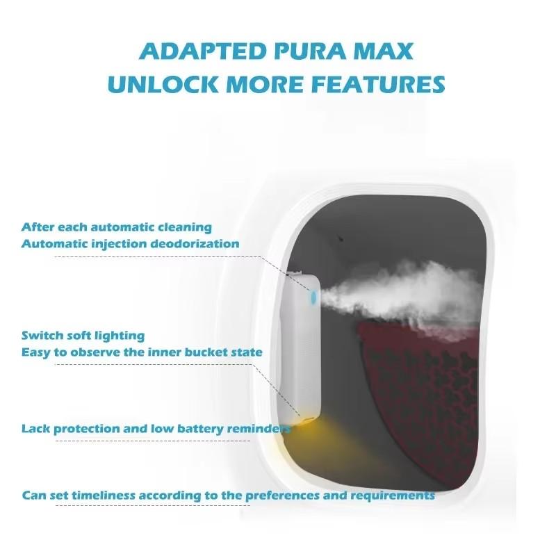 PETKIT PURA MAX Cat Litter Box Accessoriess Original Smart K3 Spray Odor Eliminator N50 Cat Toilet Odor Control Air Cleaning 7