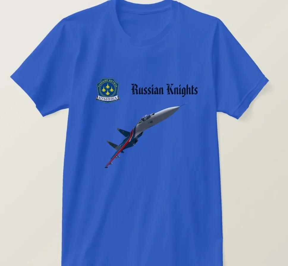 Russian Knights Aerobatic Demonstration Team T-Shirt 100% Cotton O-Neck Summer Short Sleeve Casual Mens T-shirt Size S-3XL