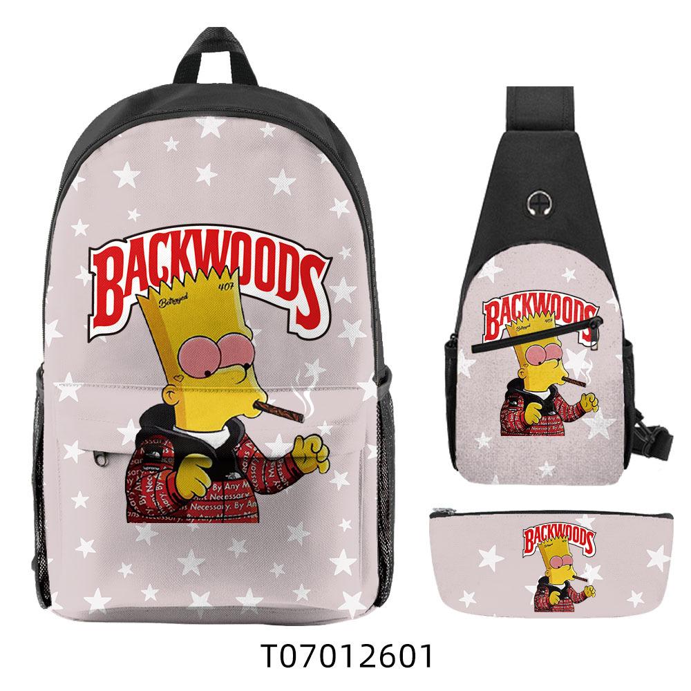 Популярный 3D Рюкзак Backwoods Сигара Студенческий Рюкзак для Кампуса Дорожная Сумка