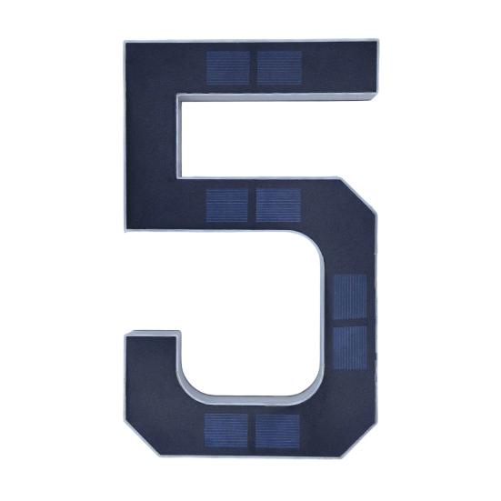 Solar Lighted House Number Outside Light-up LED Address Number Waterproof Modern House Number Light Address Sign for Outdoor Front Door