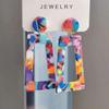 Красочные акриловые серьги-трапеции - Модные женские аксессуары