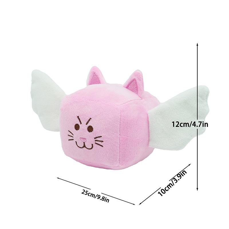 New Roblox Lucky Block Plush Lucky Block Story Soft Toy Doll Plush Doll with Wings and Hat Children's Birthday Gift