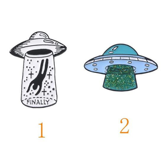 Английское письмо, наконец, значок НЛО, брошь из сплава, булавка, ювелирный декор для одежды
