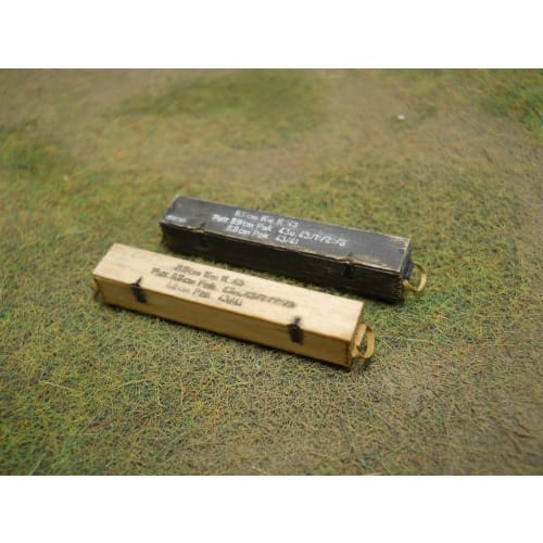 Cobaanii Mokei Kobo 1/35 Scale Frontline Series WWII German 71 Caliber 88mm Cannon Shell Wooden Box (Set of 2) Assembly Kit FS-006