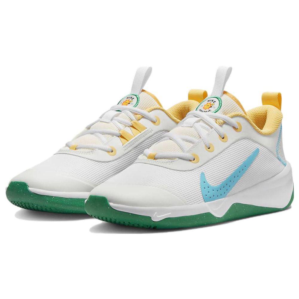 Nike Детские кроссовки Omni Multi-Court GS Spring Colors Белый стадион-Зеленый Балтийский-Синий FJ7719-141