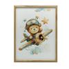 Flying Bear Pilot Poster Flying Bear Pilot Poster, 40X50 Cm, Gold Aluminum Frame, 230 Gsm Matte Paper