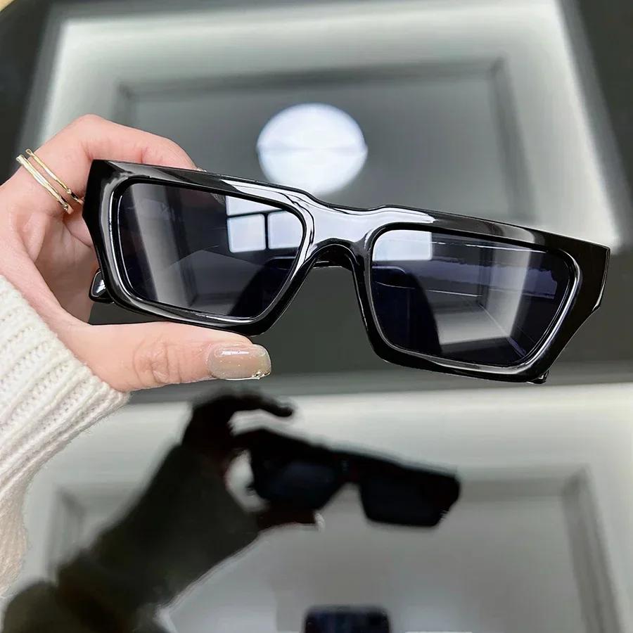 Классические квадратные повседневные модные солнцезащитные очки женские мужские винтажные стильные овальной формы минималистичные женские мужские