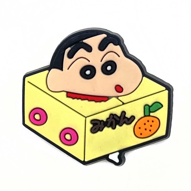 Crayon Shin-chan PVC Shoe Charms: Soft Rubber Croc Decorations