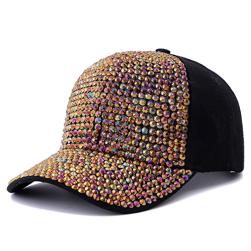 Женская бейсболка с инкрустацией бриллиантами, регулируемая, повседневная, простая, модная, уличная, кепка для активного отдыха, простой дизайн