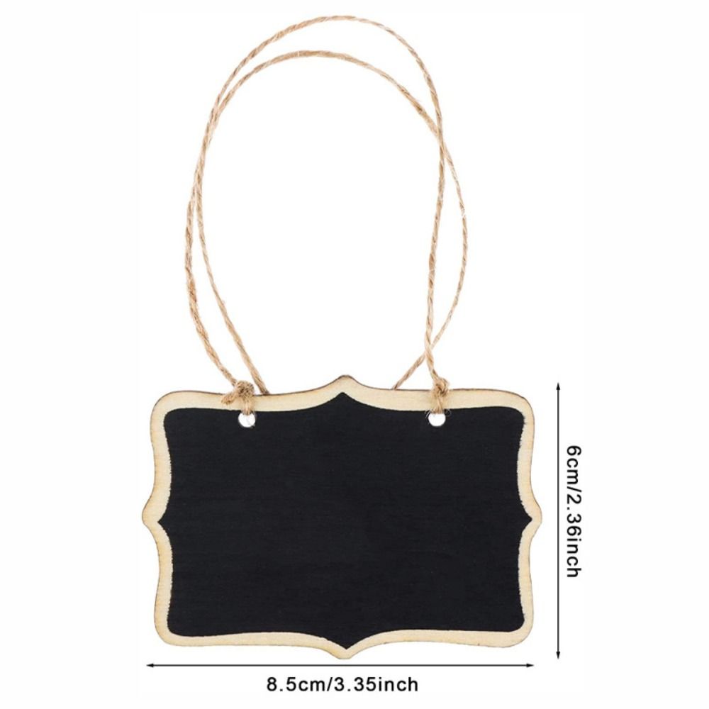 20 шт. Деревянные мини-доски двусторонние черные подвесные бирки для растений в натуральном стиле для DIY, многоразовая доска для заметок для рыночных прилавков