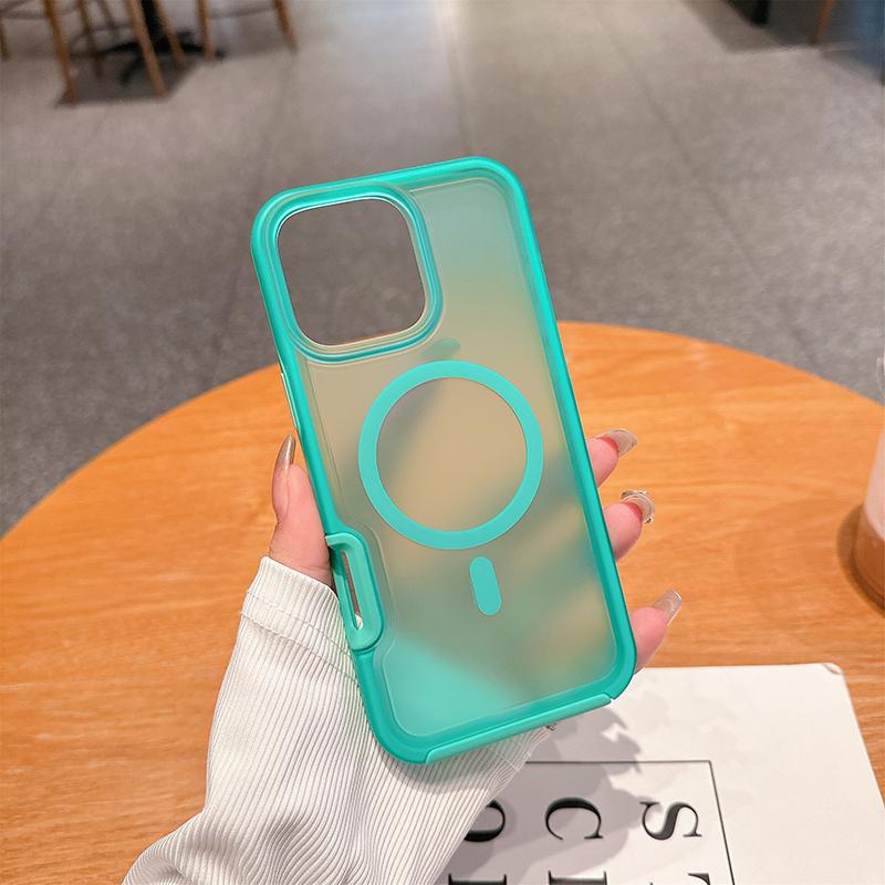 Модный Бронированный Магнитный Зарядный Защитный Чехол Для IPhone 17 Pro Max Air 16 15 14 Plus 13 12 Матовый Прозрачный Противоударный Чехол Для Телефона