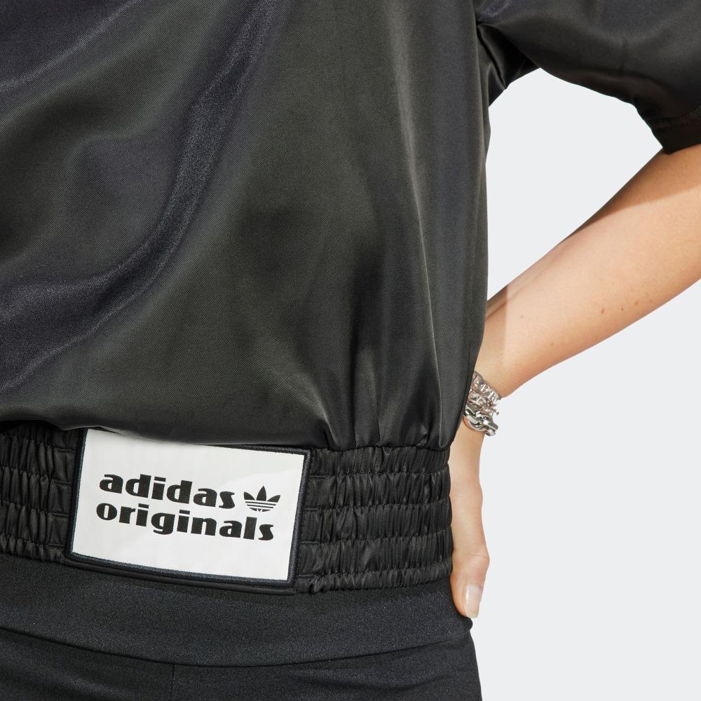 Adidas Укороченная футболка с логотипом Originals Spicy Girls, женские топы, черные IC8540