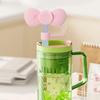 Straw Cap Bow Shape 10mm Dust-Proof Leak-proof Reusable Food Grade Bottle Straw Dust Cover Tumblers Straw Toppers