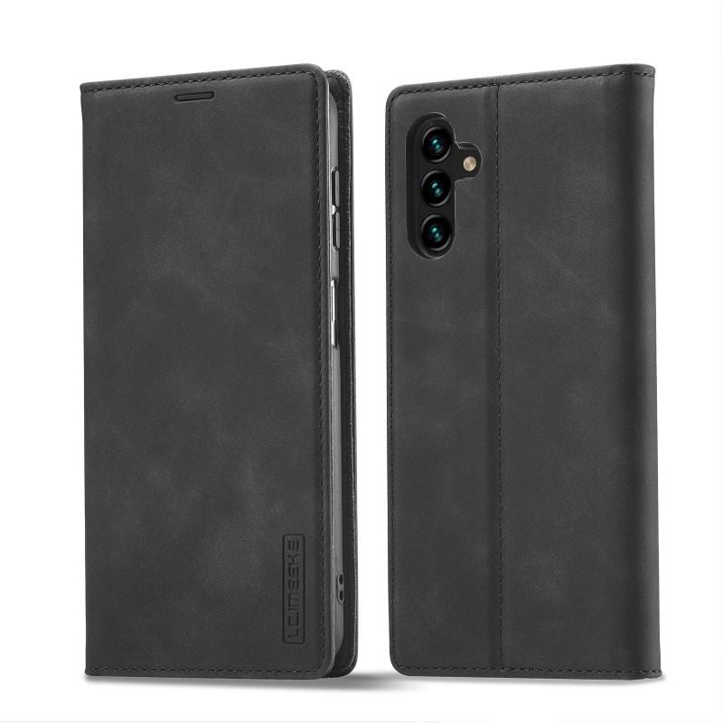 Кожаный чехол-книжка для Samsung A37 A57 A17 A36 A56 A16 A14 A34 A54 A73 A33 A53 A13 A32 A72 A55 A35 A15 с магнитной застежкой
