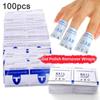 100 шт., обертывания для снятия гель-лака, очиститель для ногтей, средство для снятия гель-лака, обезжириватель для салфеток для снятия лака, инструмент для ухода за ногтями, легкое чистящее средство для лака