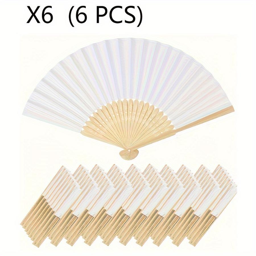 Vintage Style Paper Paddle Fans - Elegant Foldable Handheld Fan for Wedding & Party Decor - Chic Cooling Accessory