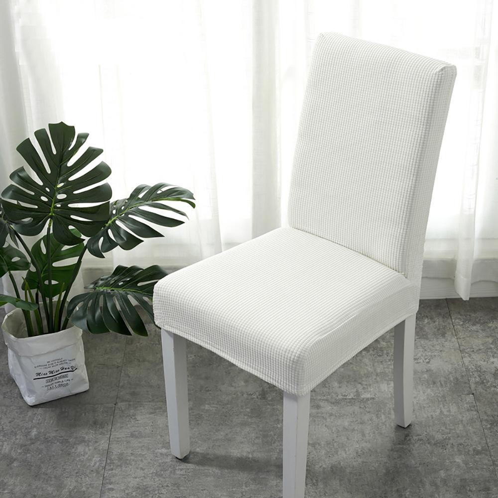 Universal Jacquard Chair Cover Stretch Solid Color Chair Covers Dining Room Wedding Hotel Banquet Home Decor Washable Seat Case