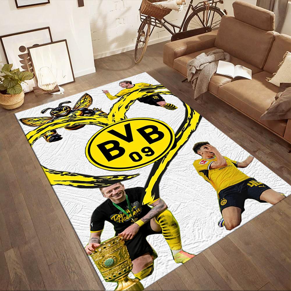 Borussia Dortmund Area Rug Perfect For Balcony Bedrooms Game Room Decorate Room Antislip Rug Office Home Decor Spiritual Gift