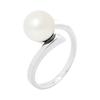 Bague - Pearls & Colors - Véritable Perle De Culture 8-9 Mm - Or Blanc 375/1000 - Colori Blanc Naturel - Femme