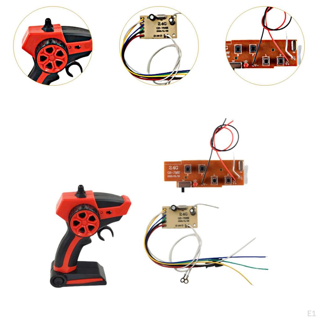 4CH RC Boat Remote Controller Accessories and Receiver Board Easier To Control Low Power Alarm for