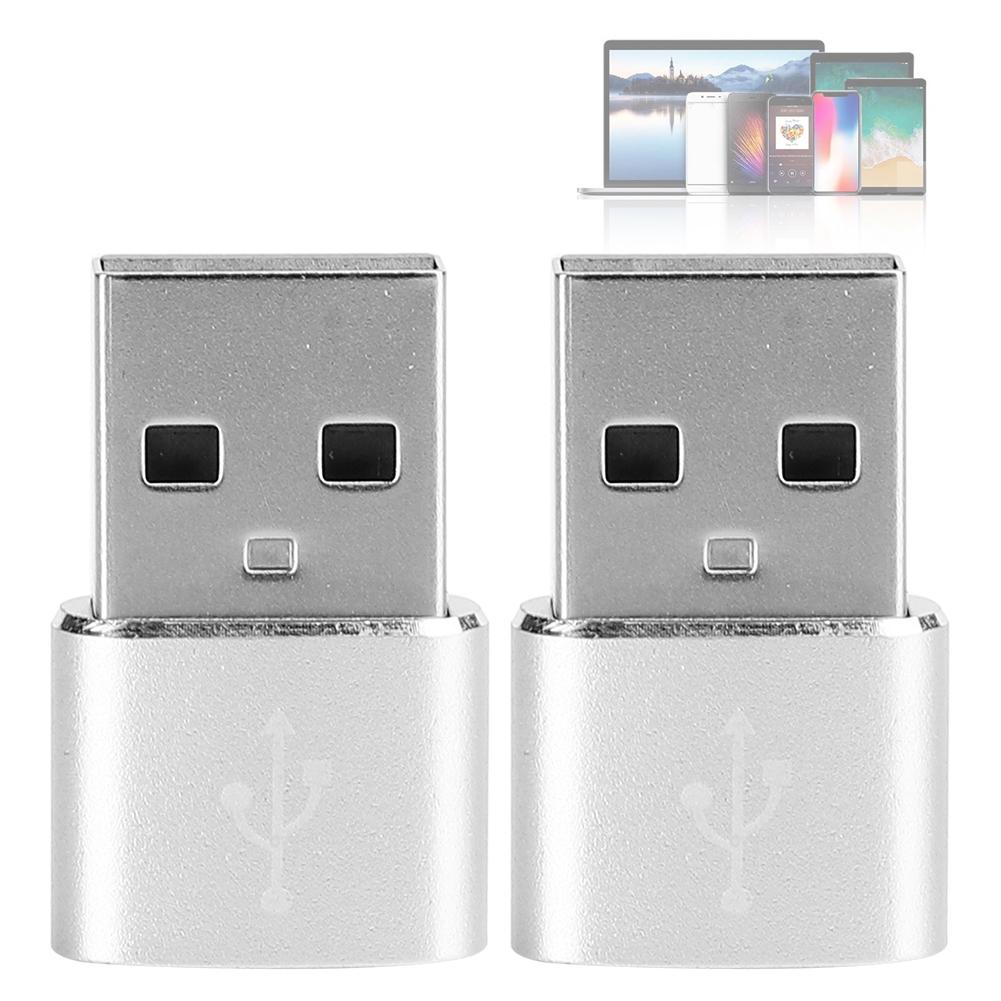 2 шт. адаптер из алюминиевого сплава TypeC к USB для зарядки, синхронизации передачи данных
