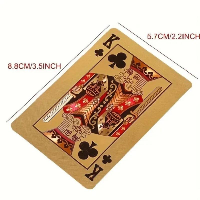 24K Золотые Игральные Карты Пластиковая Покерная Колода Игровой Набор Фольгированные Карты Покерная Колода Магические Водонепроницаемые Карты Подарочная Коллекция Игра