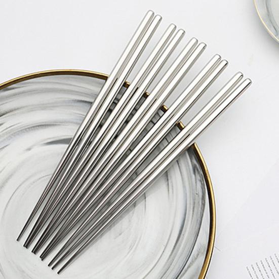 1 набор палочек для еды, термостойкие шестиугольные палочки для еды из нержавеющей стали, палочки для еды для ресторана отеля, товары для дома