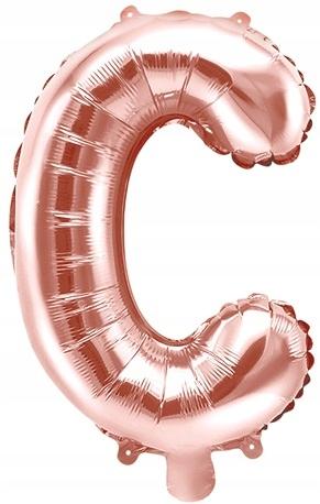 Letter "C" Foil Balloon, 35cm, Rose Gold