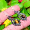 Tiger Eye Gemstone Handmade 925 Sterling Silver Jewelry Earring 2.01" V8I37