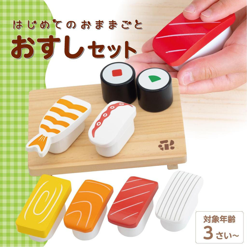 First Play Sushi Set Магнитная деревянная игрушка Развивающая игрушка Игровой домик Вуди Пудди