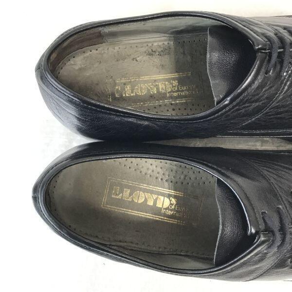 Vintage LLOYD Leather Plain Toe Dress Shoes [8.5/27.0/Black] Germany(USED)