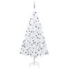 Day and Night - Day and Night Pre-lit Christmas Tree with Lights and Balls White 210 Cm