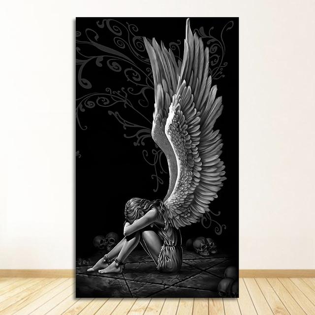 Абстрактные портреты настенные художественные фотографии cuadros домашний декор для гостиной постер картина oucag ангелы и демоны холст