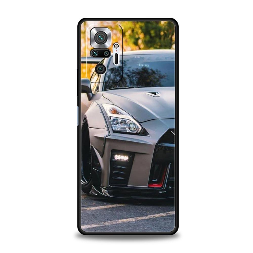 Сине-красный чехол для телефона JDM Sport Car для Xiaomi Redmi Note 14 13 5G 10 11 12 Pro Plus 4G 14C 13C 12C 10C Черная крышка