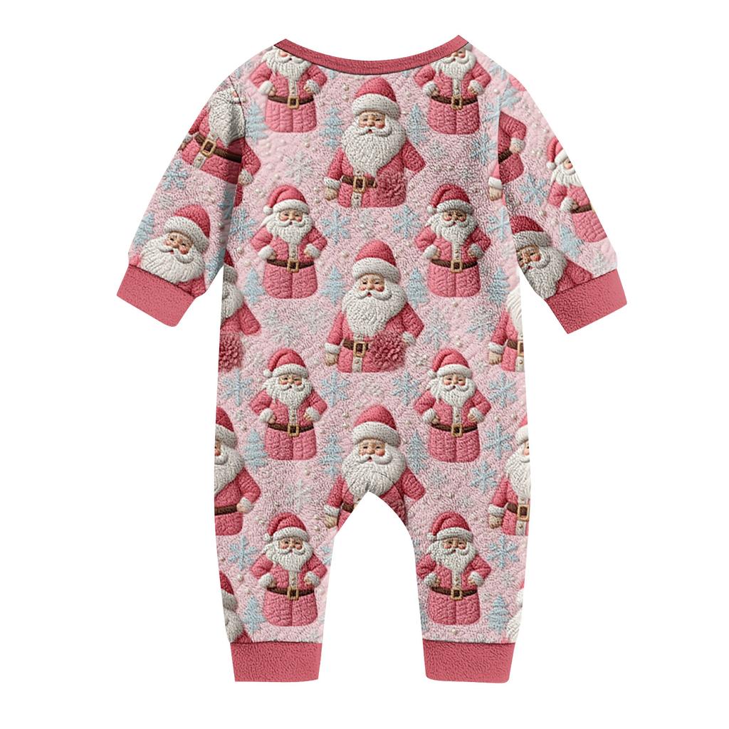 Matching Family Christmas Print Flannel Homewear Set Long-Sleeve Top And Pants