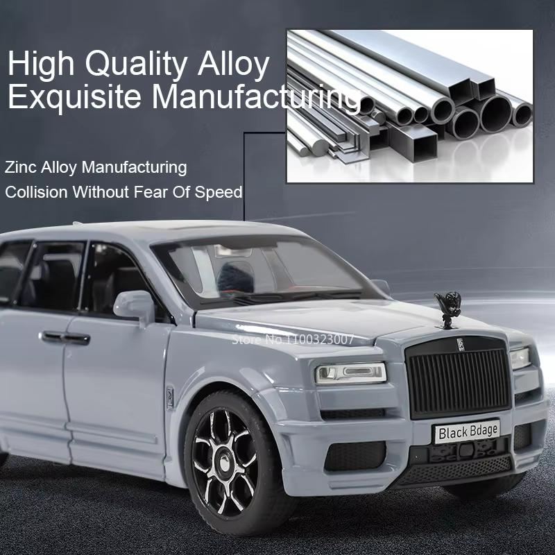 Новая модель 1/32 Rolls-Royce Cullinan RV из литого сплава, игрушечный внедорожник со звуком и светом, коллекционные украшения для кемпера, подарок для мальчика