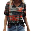 Летняя художественная роспись Tie Dye 3D принт женская красочная футболка с коротким рукавом футболки с V-образным вырезом уличная женская футболка