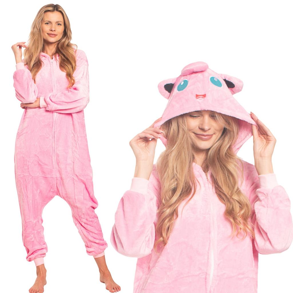 Piżama damska kostium kigurumi onesie jiggly puff pokemon różowy 175-185 xl