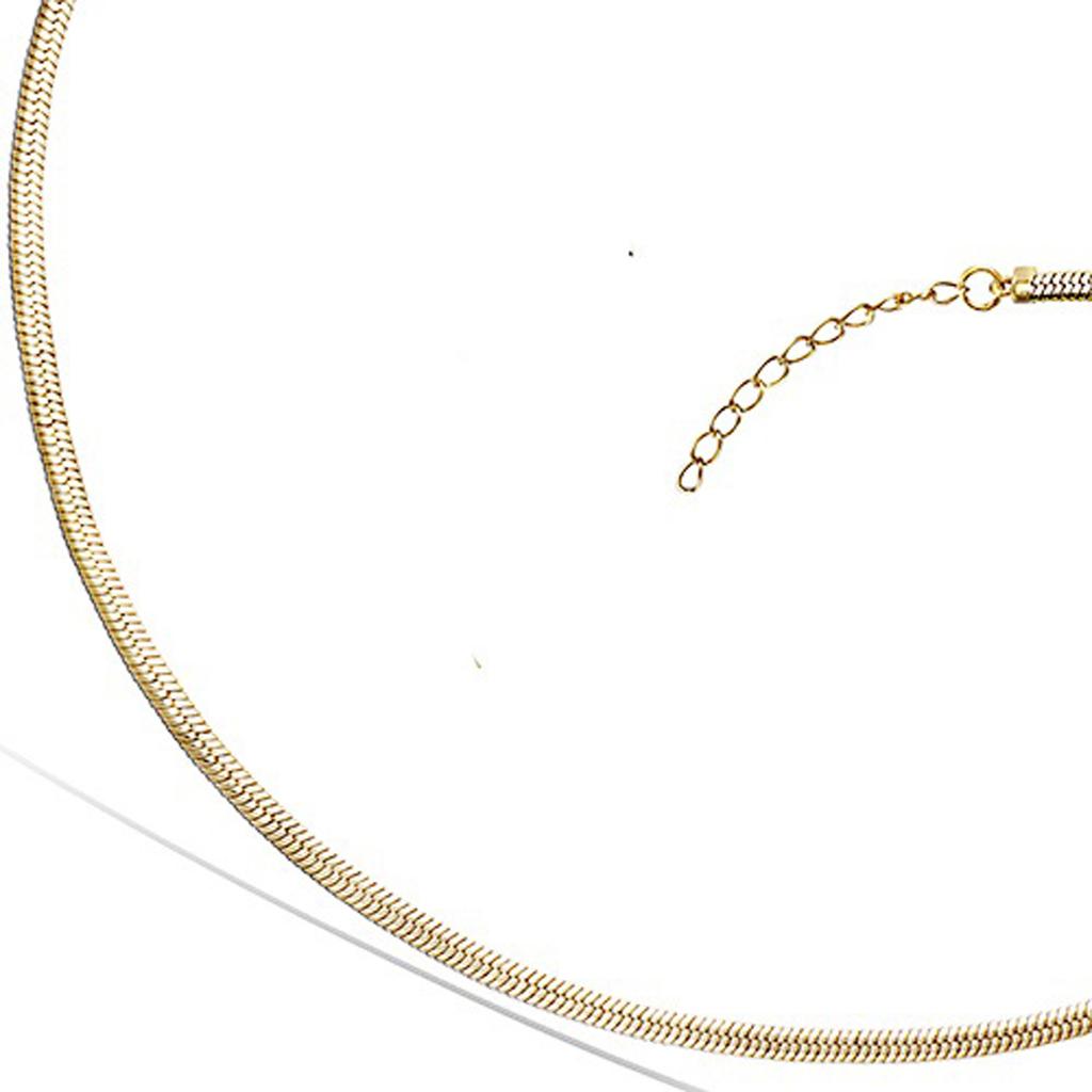 Les Trésors De Lily [R5173] - Gold Plated Chain 'Maille Serpent Plate' - 42 M 3 Mm