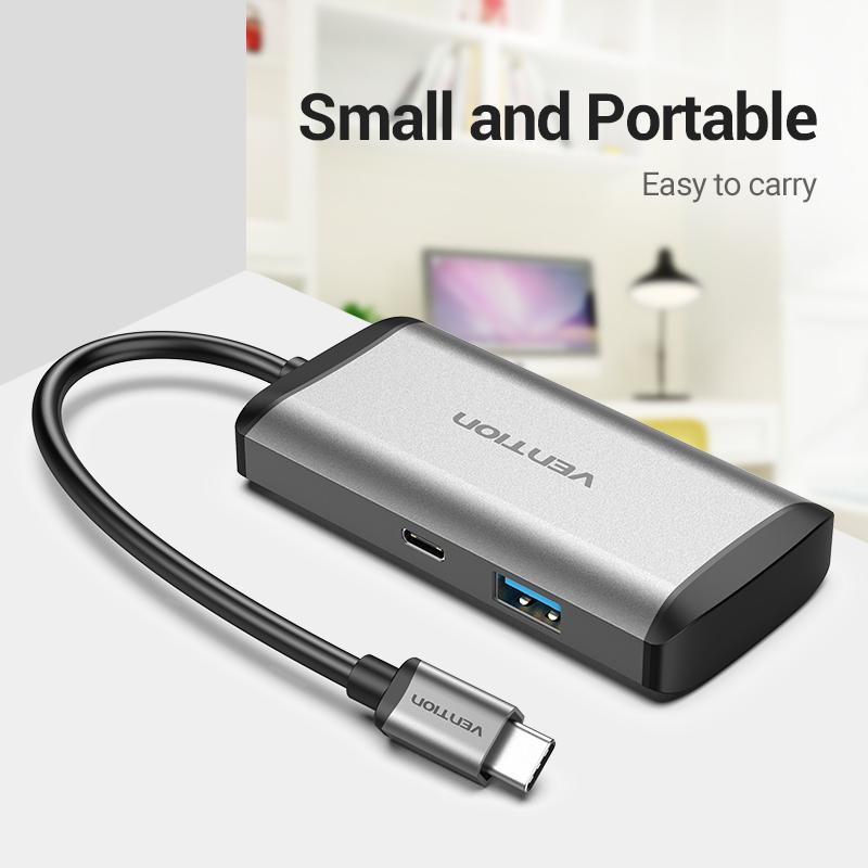USB-концентратор Vention 3,0 Type c, USB-C-разветвитель, высокоскоростной адаптер для MacBook Pro, Huawei Mate 30, разветвитель USB-C, мультипорт USB3.1