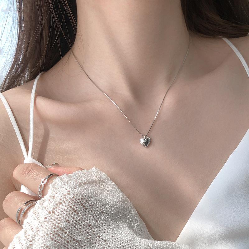 Ожерелье Love Xiaohongshu Blogger Sweet Peach Heart Подвеска Цепочка на ключицу